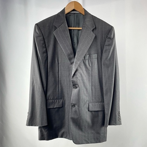 Hickey Freeman Loro Piana Tasmanian Super‎ 120’s Blazer in Grey Size 40 S
